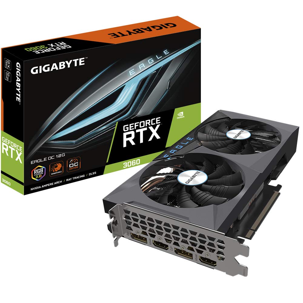GRAPHIC CARD GIGABYTE GeForce RTX 3060 EAGLE 12G (rev. 2.0)