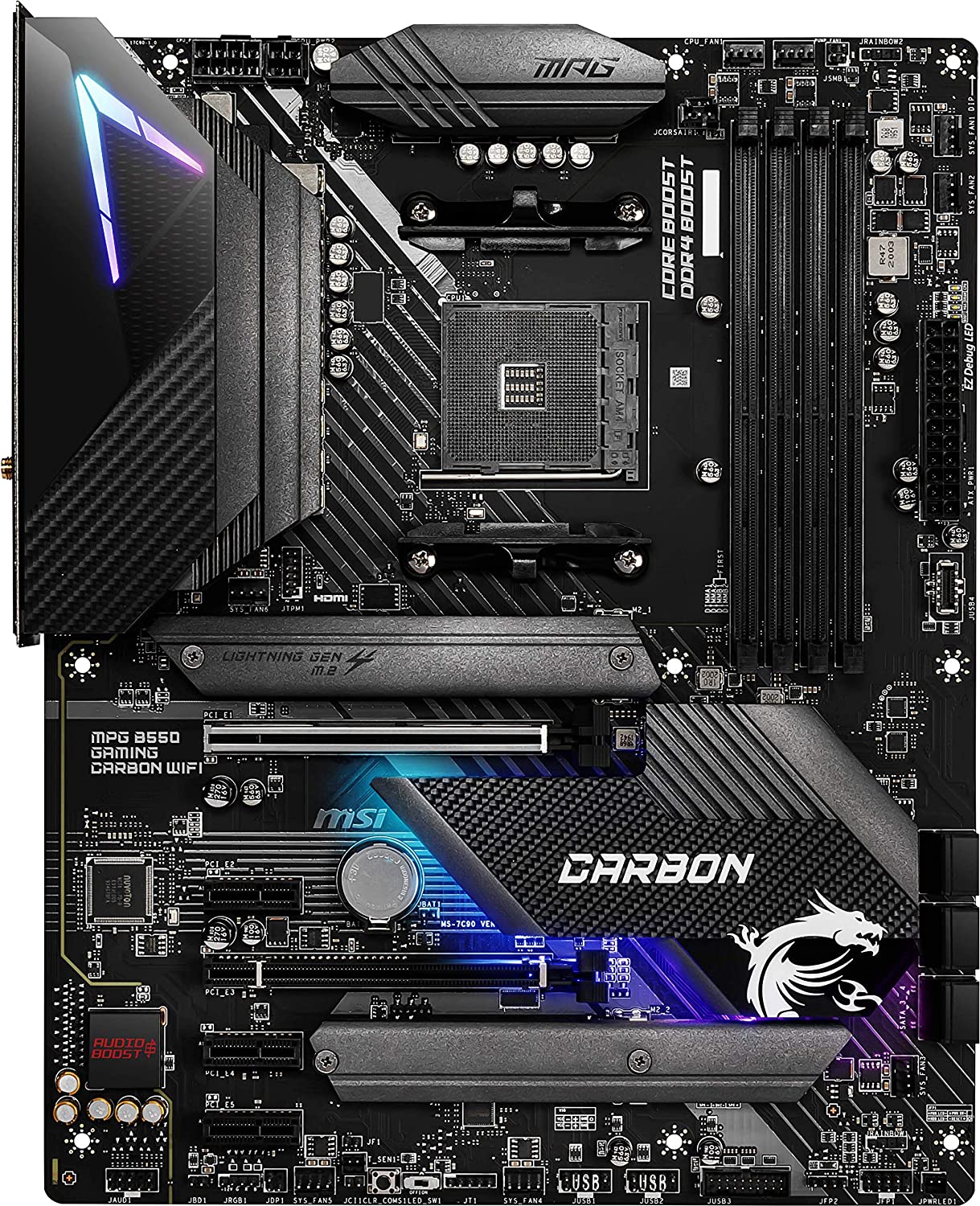 MOTHER BOARD MSI MPG B550 Gaming Carbon WiFi Gaming