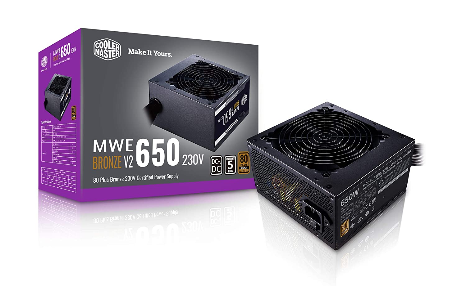 POWER SUPPLY COOLER MASTER MWE 650 BRONZE V2